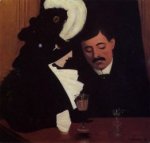 At the Cafe - Felix Vallotton Oil Painting