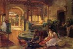 Orientalist Interior - Frederick Arthur Bridgeman Oil Painting