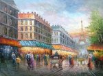 Parisian Stroll - Oil Painting Reproduction On Canvas