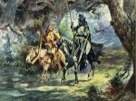 Knight and Jester - Charles Marion Russell Oil Painting
