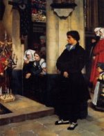 During the Service - James Tissot Oil Painting