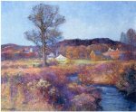 A New England Valley - Robert Vonnoh Oil Painting