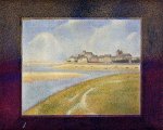 Le Crotoy, Upstream - Georges Seurat Oil Painting