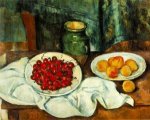 Still Life with a Plate of Cherries - Paul Cezanne Oil Painting