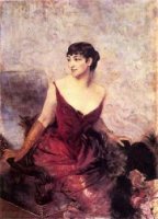 Countess de Rasty Seated in an Armchair - Oil Painting Reproduction On Canvas