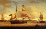 Ship off Liverpool - Robert Salmon Oil Painting