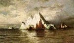 Fishing Boats and Icebergs - William Bradford Oil Painting