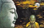 Buddha and Child Monk - Oil Painting Reproduction On Canvas