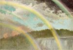 Four Rainbows over Niagara Falls - Albert Bierstadt Oil Painting