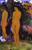 Adam and Eve - Jules Trayer Oil Painting