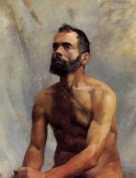 Academic Study 'Nude' - Henri De Toulouse-Lautrec Oil Painting