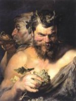 Two Satyrs - Peter Paul Rubens Oil Painting