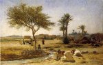 An Arab Village - Frederick Arthur Bridgeman Oil Painting
