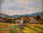 Landscape in Lower Austria - Egon Schiele Oil Painting