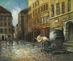 Stopping at The Bank - Oil Painting Reproduction On Canvas