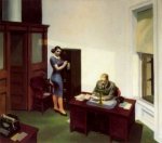 Office at Night - Edward Hopper Oil Painting