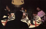 Dinner by Lamplight -Felix Vallotton Oil Painting