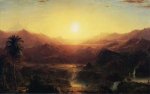 The Andes of Ecuador - Frederic Edwin Church Oil Painting