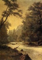 Lower Yosemite Valley - Albert Bierstadt Oil Painting