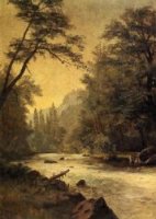 Lower Yosemite Valley - Albert Bierstadt Oil Painting