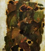 Sunflowers - Egon Schiele Oil Painting