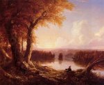 Indian at Sunset - Thomas Cole Oil Painting