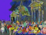 piazza del popolo - Leroy Nieman Oil Painting
