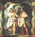 The Prophet Elijah Receiving Bread and Water from an Angel - Peter Paul Rubens oil painting