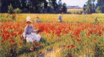 Coquelicots - Robert Vonnoh Oil Painting