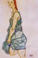 Standing Woman in a Green Skirt - Oil Painting Reproduction On Canvas