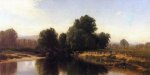 Cattle by the River - Alfred Thompson Bricher Oil Painting