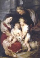 The Virgin and Child with St Elizabeth and the Infant St John the Baptist - John Singer Sargent Oil Painting