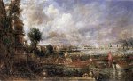 The Opening of Waterloo Bridge seen from Whitehall Stairs, June 18th 1817 - John Constable Oil Painting