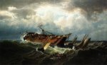 Shipwreck off Nantucket - William Bradford Oil Painting