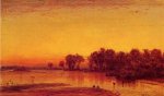 The Platte River - Thomas Worthington Whittredge Oil Painting