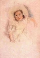 Margot Wearing a Bonnet - Mary Cassatt Oil Painting