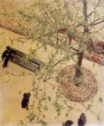 Boulevard Seen from Above - Gustave Caillebotte Oil Painting