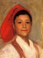 Head of a Neapolitan Boy - Oil Painting Reproduction On Canvas