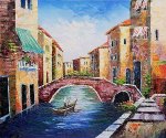 Venice Canal II - Oil Painting Reproduction On Canvas