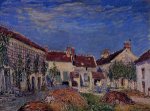 Courtyard at Les Sablons - Alfred Sisley Oil Painting