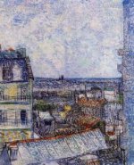 View of Paris from Vincents Room in the Rue Lepic - Vincent Van Gogh Oil Painting