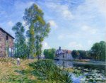 The Loing at Moret in Summer - Alfred Sisley Oil Painting