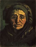 Head of a Peasant Woman with a Greenish Lace Cap - Oil Painting Reproduction On Canvas