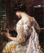 Woman with Guitar - Oil Painting Reproduction On Canvas