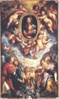 Virgin And Child Adored By Angels - Peter Paul Rubens Oil Painting
