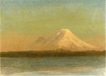 Snow-Capped Moutain at Twilight - Albert Bierstadt Oil Painting