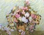 Vase with Roses - Vincent Van Gogh Oil Painting