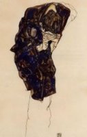 Man Bencind Down Deeply - Egon Schiele Oil Painting