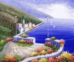 Brick Path at Bay - Oil Painting Reproduction On Canvas