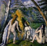 Three Bathers - Paul Cezanne Oil Painting
